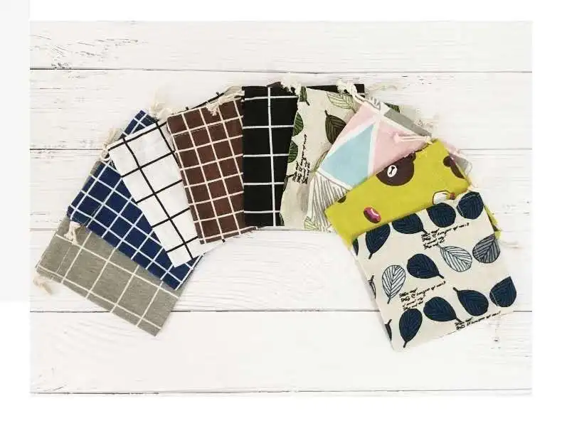 
Organic cotton drawstring bags eco friendly muslin bag fashion bag 