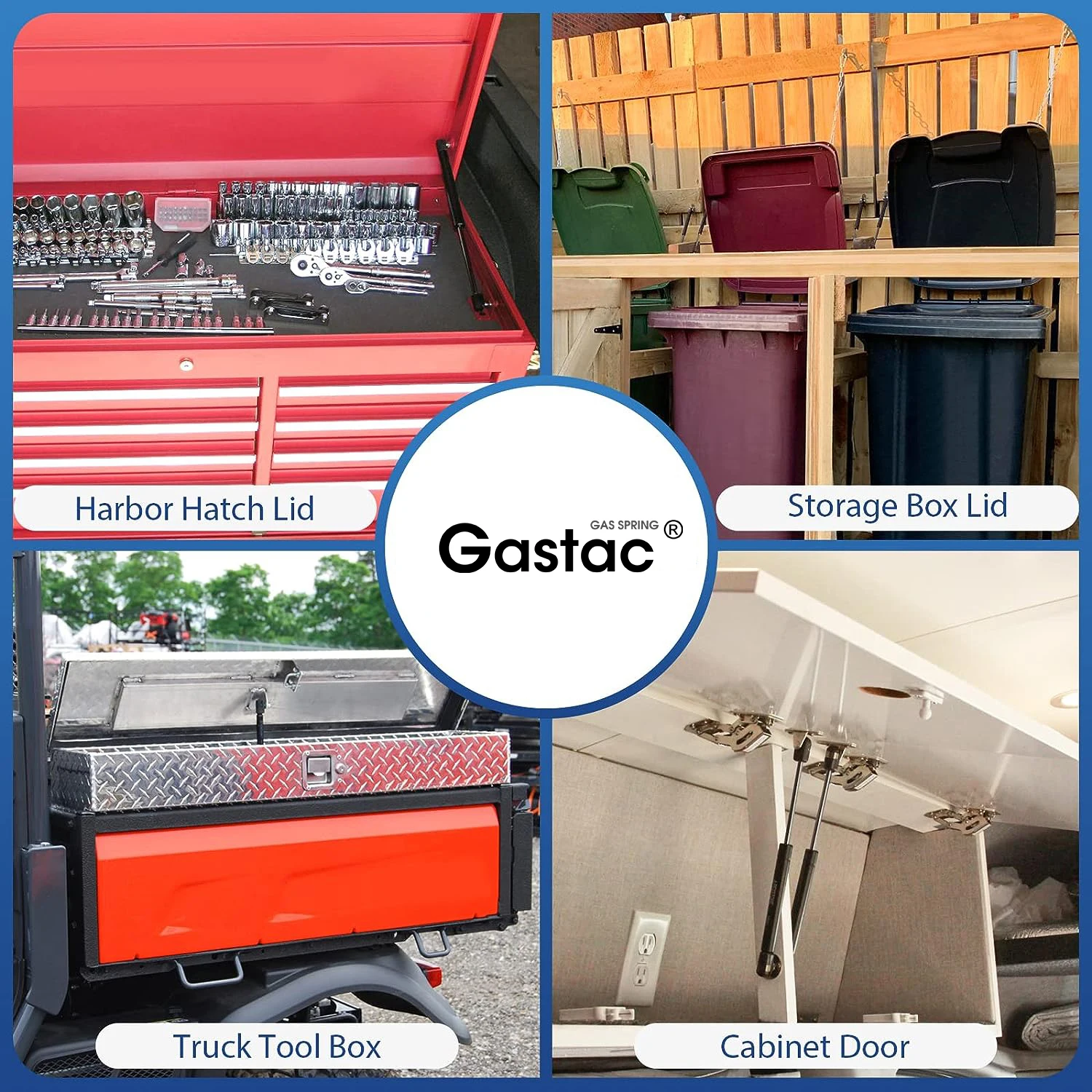 C1618354 7.5 inch 70lb Gas Struts Springs Shocks Lift Supports for Harbor Hatch Lid Storage Lid Truck Tool Box Cabinet Door