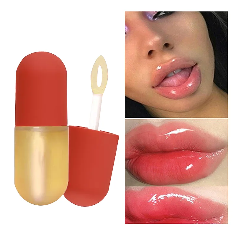 Best seller Diy Manufacturers Private label No scents Make up lip oil Womens Transparent Plump Cute Mini Gloss Lip oil for lips