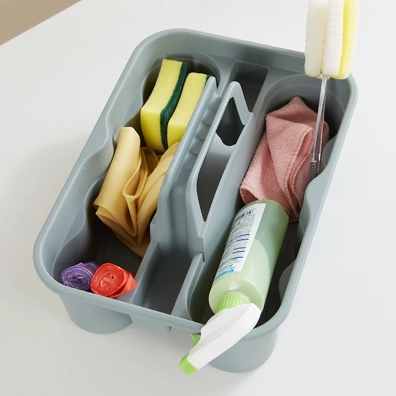 Factory Wholesale Plastic Hand-hold Storage Cleaning Bucket Caddy Organizer Hotel Cleaning Tray Tote Tool Bucket Tool Organizer