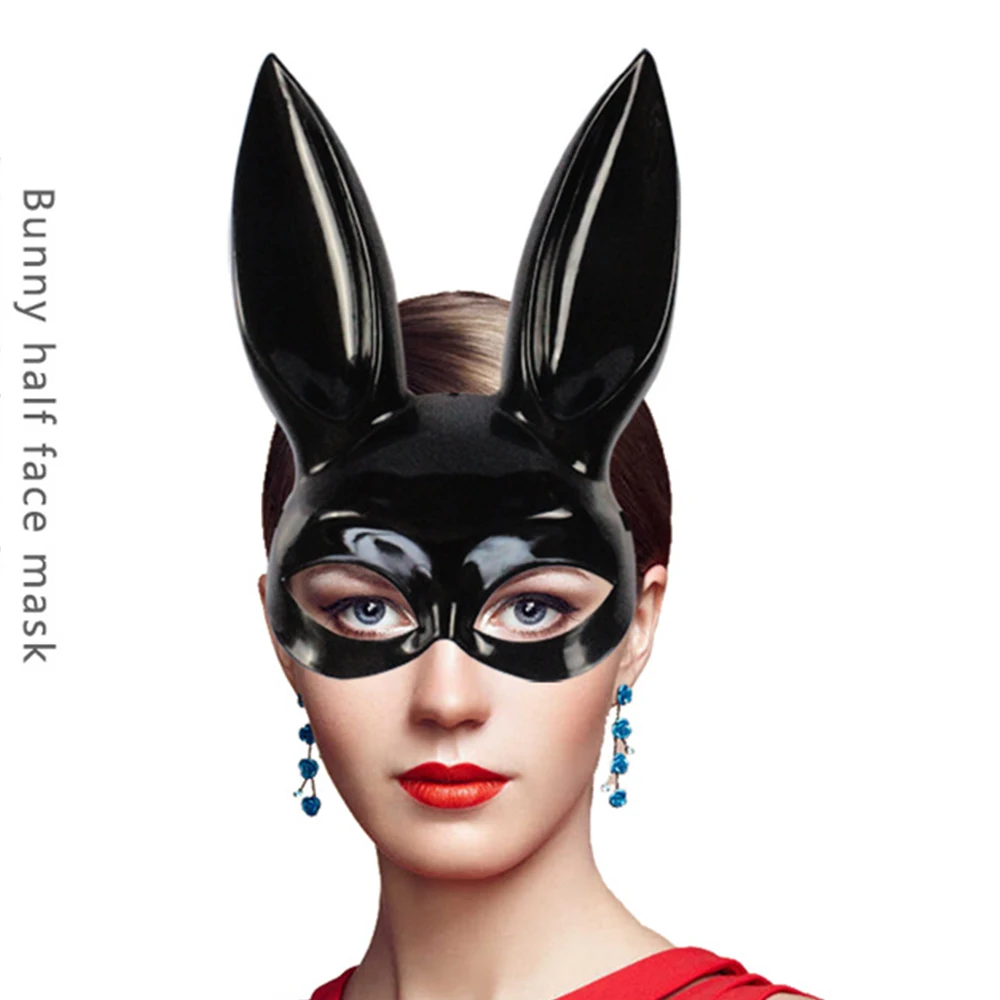 Mask Party Rabbit Funny Halloween Headwear Cosplay PVC Supplies Bunny Sexy for Girl