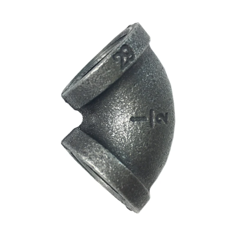 DIY Made Black Malleable Cast Iron Pipe elbow Fitting for home decoration