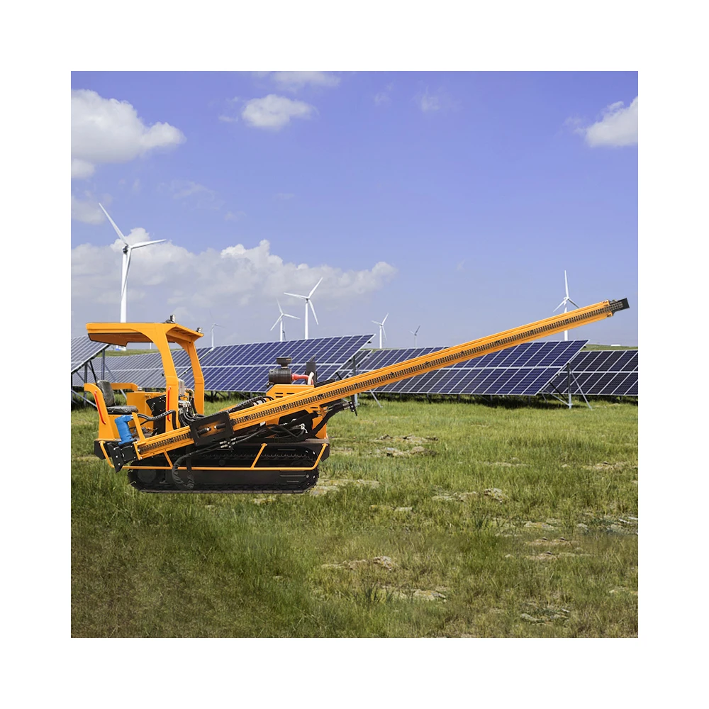 CHINA Photovoltaic solar panels Small hydraulic drilling pile driver Air hammer pile driver