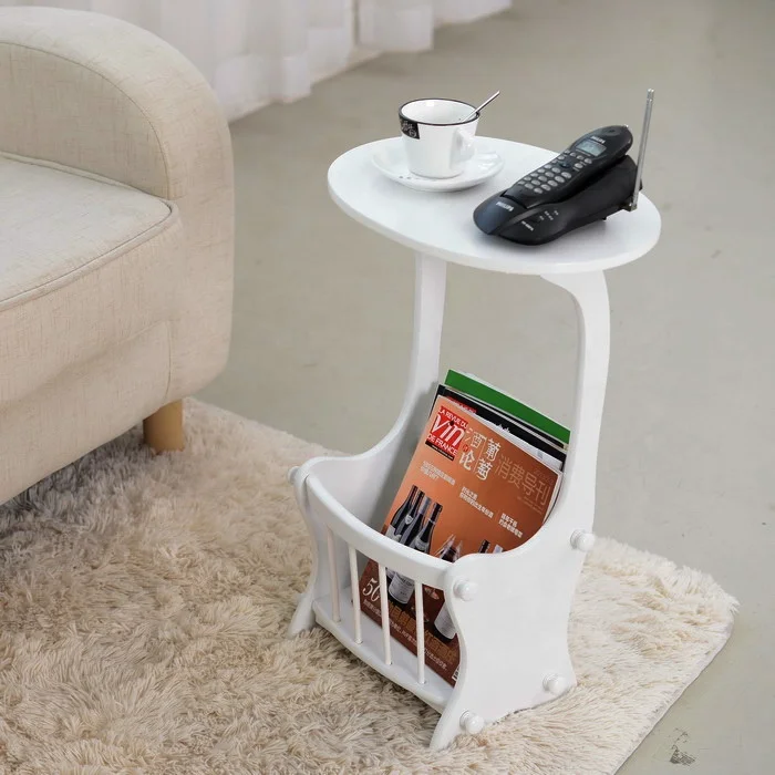 
New Design European Style Wooden Magazine Display Telephone Side Table With Magazine Rack 