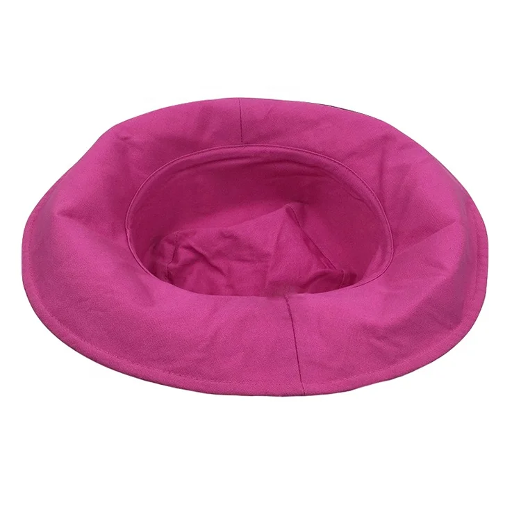 New Product Printed Fabric Reversible Sun Protection Wide Brim Bucket Hat Waterproof