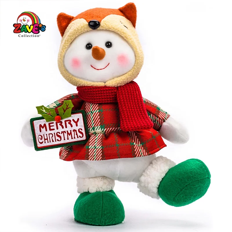 Zaves Modern Indoor Christmas Snowman Boy Fox Hat Decoration Indoor Christmas Home Party Gift Xmas Sublimation Felt Material