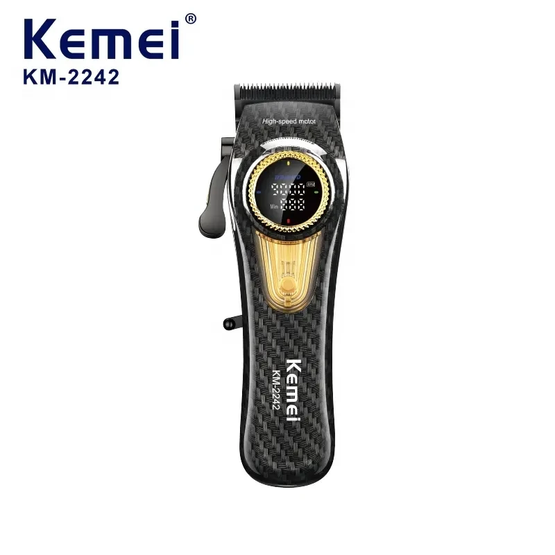 KEMEi km-2242 Hair Clipper Trimmer Brushless Motor Battery Powered Hair Trimmers Commercial Clippers With Charging base