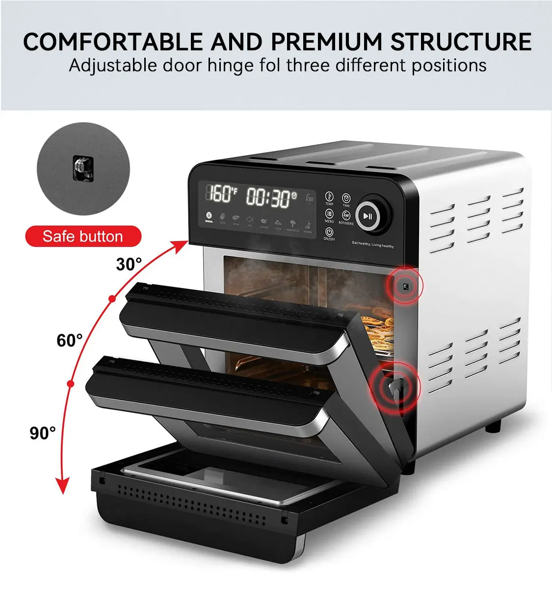 Air fryer oven  Digital Support Customized Service Hot Deep Fryer oven