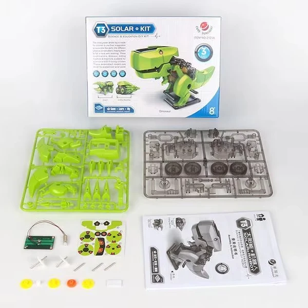 Samtoycn  3 In 1 DIY Energy Powered Solar System Toys Deformation Dinosaur Robot Solar Robot Science STEM Solar Toy For Kids