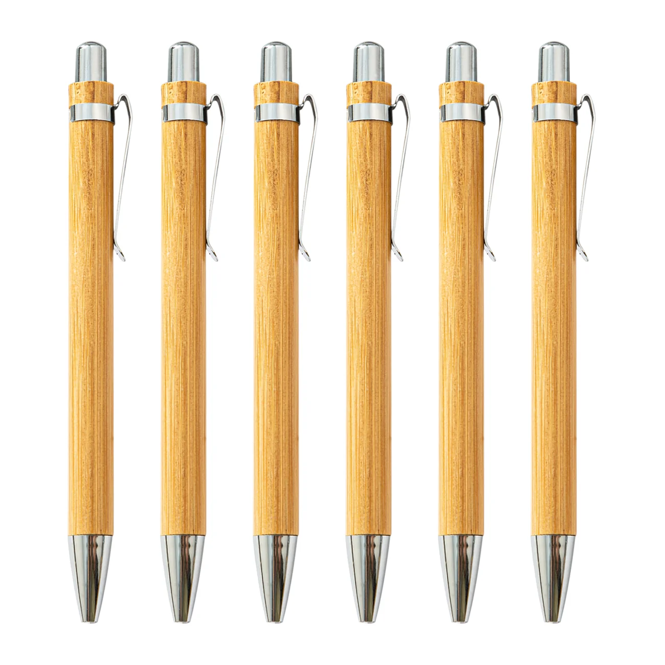 Office & School bamboo pen with engraved logo pen with metal parts Bamboo Pen