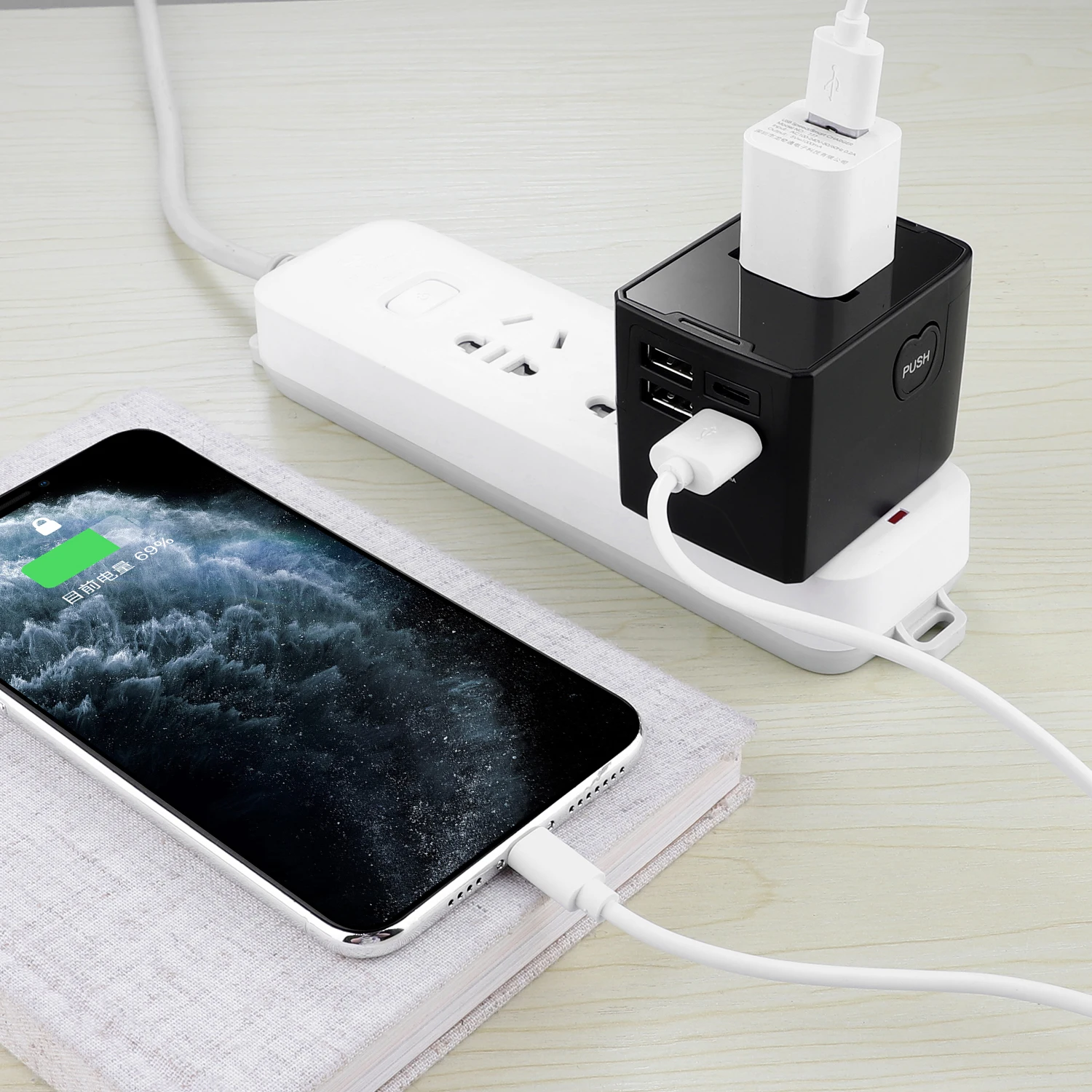 USB International Travel Adapter With 3USB 1 Type C to USB 3.0 Adapter/Universal Travel Adapter
