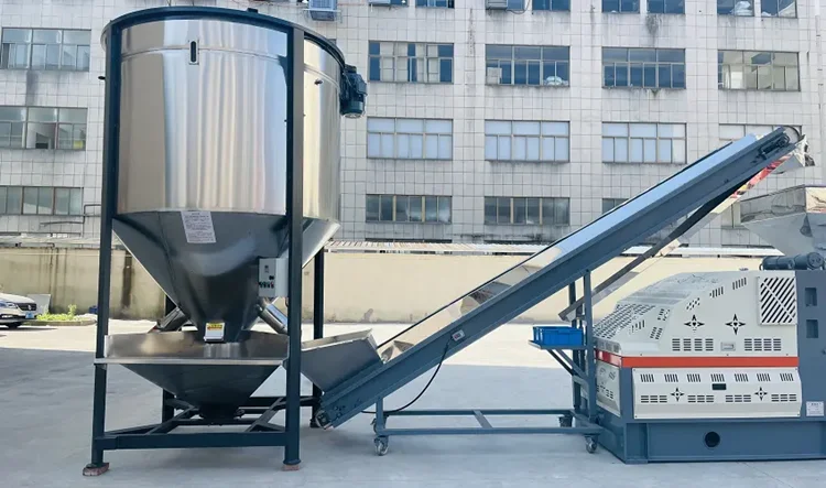 pvc rubber granules plastic vertical mixer