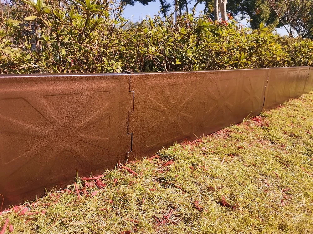 4PCS of 1 Pack 3.6 meters long PATENTED 24cm height Easily Assembled decorative strong metal steel garden edge