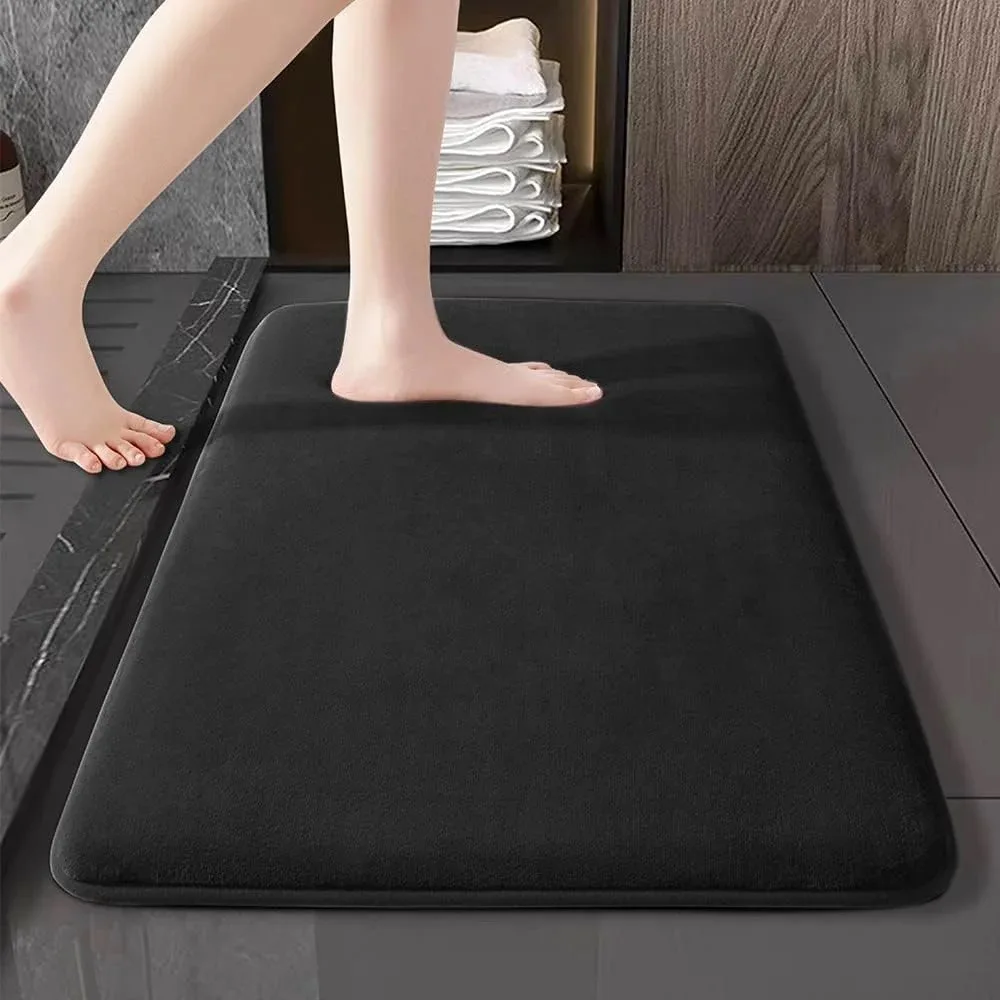Modern rectangular bath mat super soft non-slip absorbent bath rug comfortable mat for family hotel use