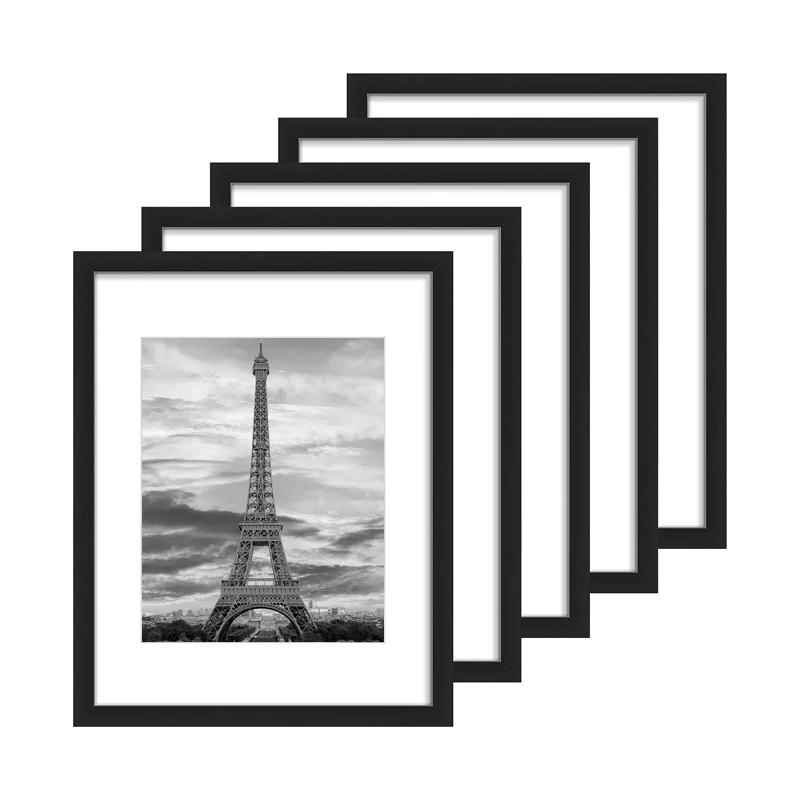 Оптовая Продажа с фабрики черные фоторамки 5x7 8x10 11x14 12x16 18x24 дюймов A2 A3 A4 фоторамка для стен и столешницы