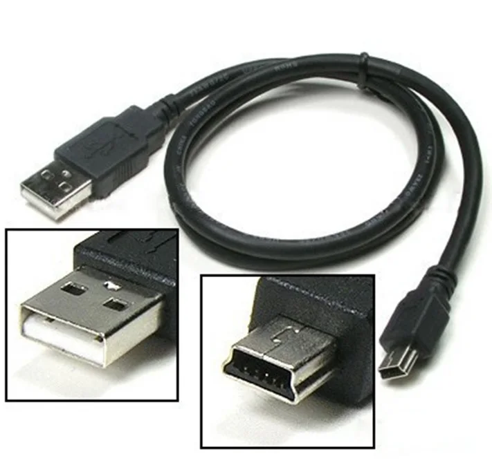 
Customize 50cm 1m 1.8m 3m 5m USB 2.0 Lead A Plug To Data V3 Mini USB Cable Power Lead for Digital Camera Charger 