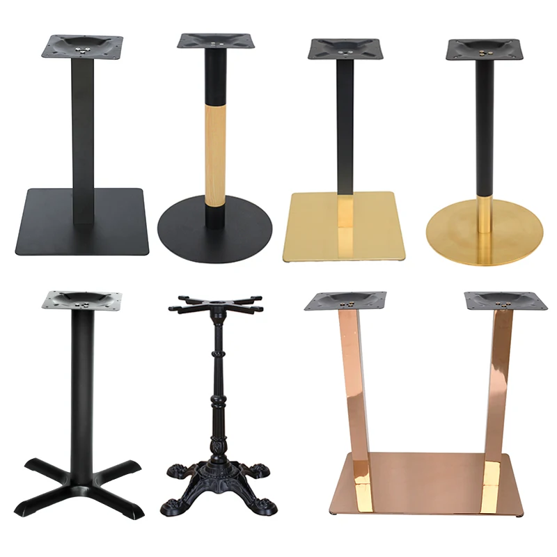 Good Quality Chrome Wrought Iron Table Legs Steel Bases Dine Table Foot Metal Leg Coffee Table Base