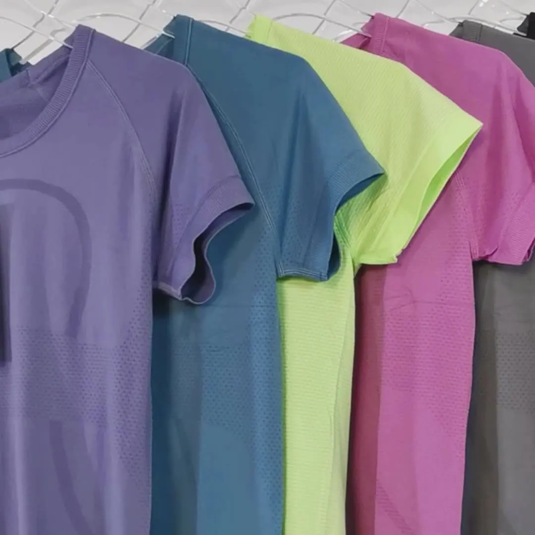 New Collection Outdoor Sport Gym Exercise Wear Womens Short Sleeve Yoga Top