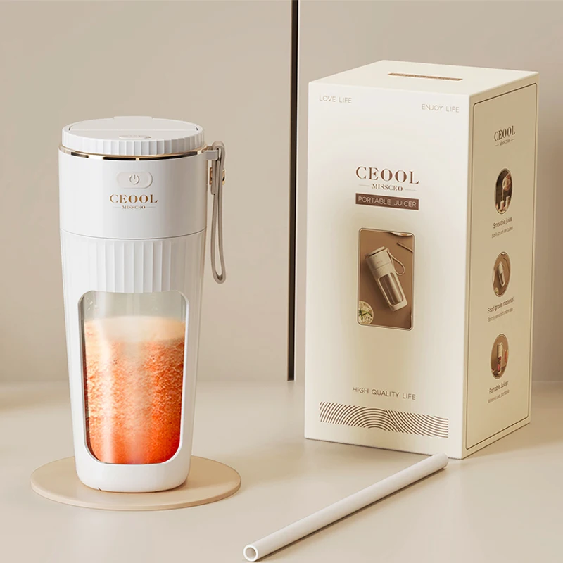 Hot Selling Portable 340ml Fruit Ice Mixer Cup Blender USB Charge Juicers Fresh Juice Portable Bottle Blender