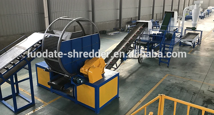 China plant supply tire shredding solutions waste rubber tyre shredder machine / tyre shredder machine propduction line for sale