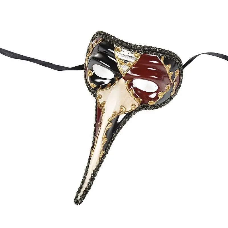 
Masquerade Halloween masquerade small long nose hand-painted mask 