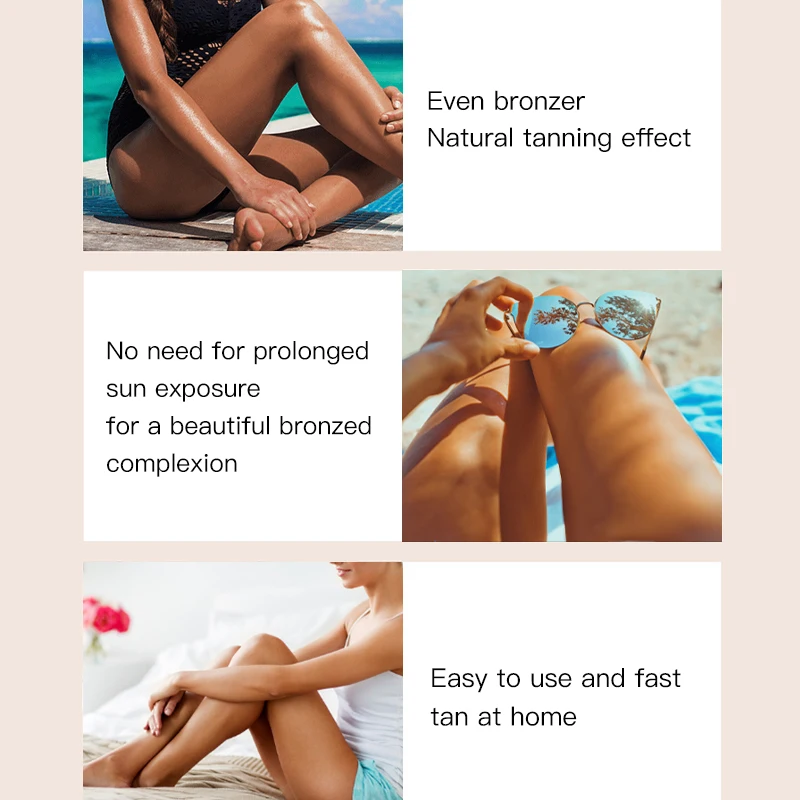 OEM Natural Shimmering Oil Dark Tanning Oil Brown Tanner sun oil tanning facial tanner tanning