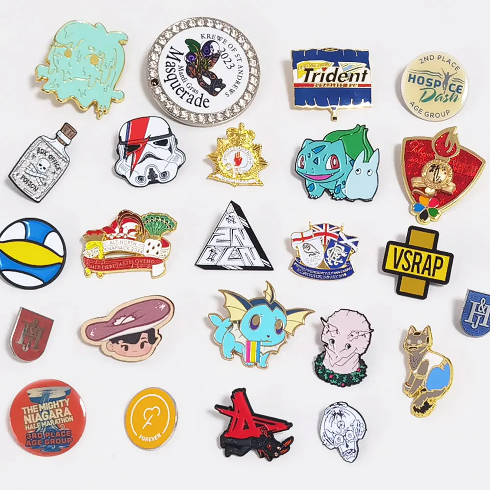 Lapel Pin Manufacturer Zinc Alloy Metal Craft Wholesale Design Brooch Custom Badge Company Logo Soft Hard Enamel Pins