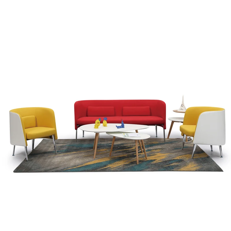 Coffee shop waiting room modern furniture sectional half round couches sofas set european style for restaurant
