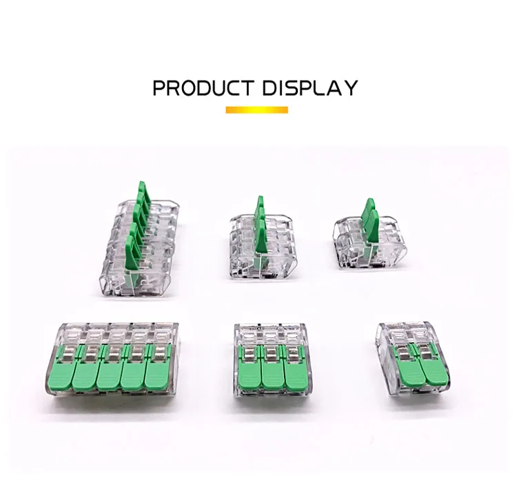 222 Push-In Wire 3 poles Splicing Wire Connector CE ENEC Electric Terminal Block Quick Splice cable Connector