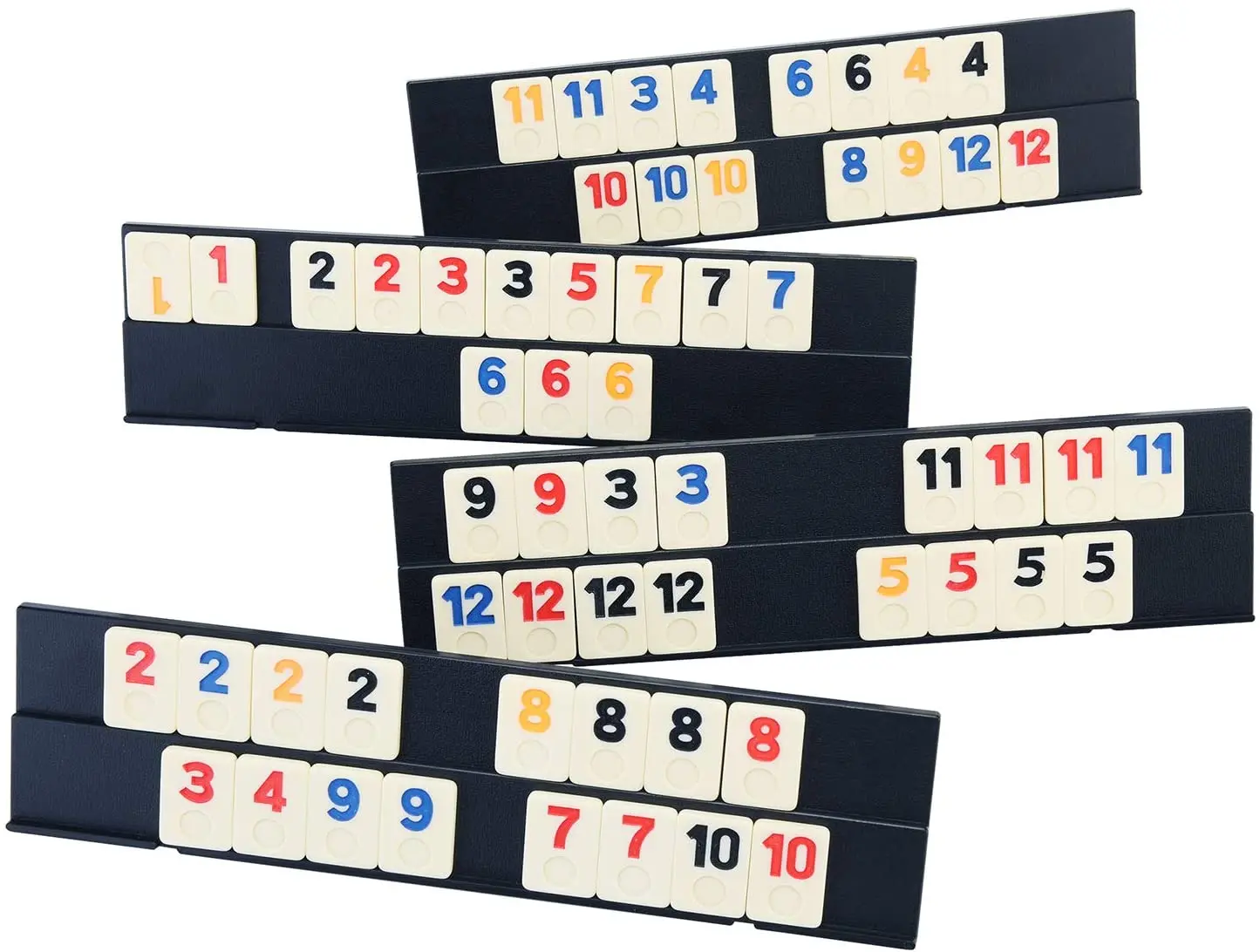 Rummy Tiles Game Rummy Cube Sets Travel Game Outlasting Color with Aluminum Case