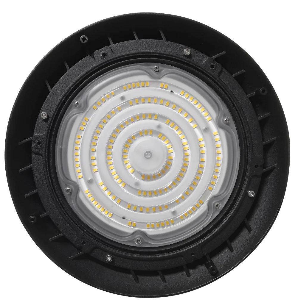160lm/W 200W ECO UFO LED High Bay Light LENS 60/90 GLASS 110 Degree Industrial Shop Lights Factory Highbay Light Foco