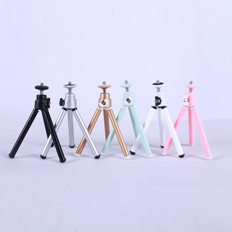 1/4 Lightweight Portable Metal Tabletop Phone Tripod Aluminum Mini Camera Handheld Tripod for Webcam