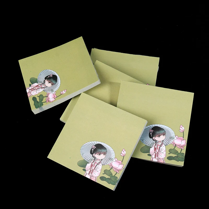 Vograce Custom Die Cut Cute Kawaii Memo Pad Book Artistic Paper Sticky Notes Memo Pad