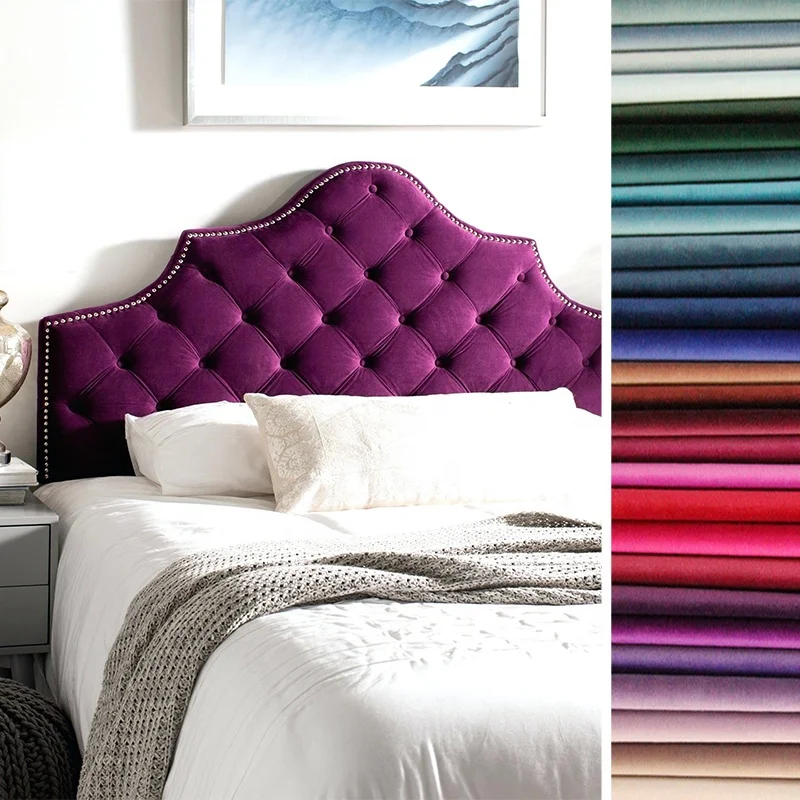 Monad Wholesale Holland Dutch Polyester Headboard Upholstery Sofa Cover Luxury Velvet Fabrics