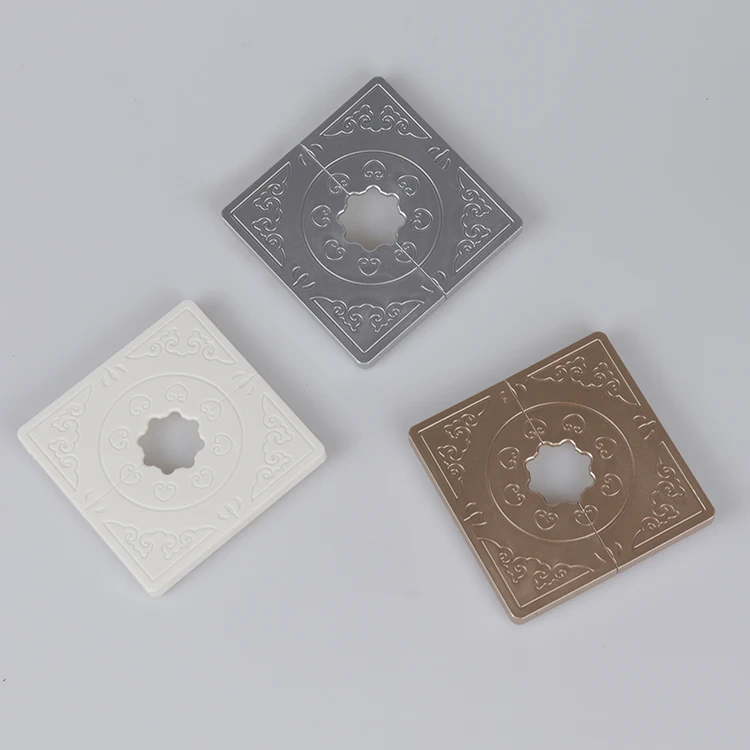 
Wall hole cover through plastic sleeve plastic wall hole cover with lid pipe strap for air-conditioner installation 