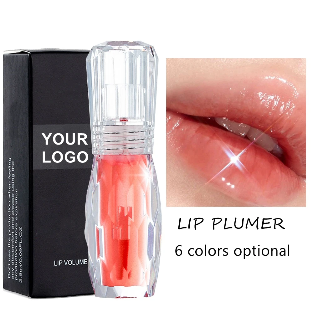 Hot selling instant vegan 6 colors lip plumpers gloss oem private label lip plum gloss