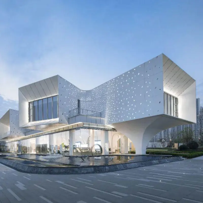 Modern Design Aluminum Metal Facade Panel Exterior Wall Cladding For Outdoor Hotel Decoration