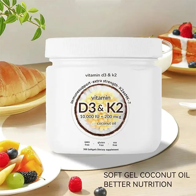 Wholesale Pure Micro Ingredients Organic Vitamin D3 K2 Supplement Softgel Capsules For Healthy Heart Supplement