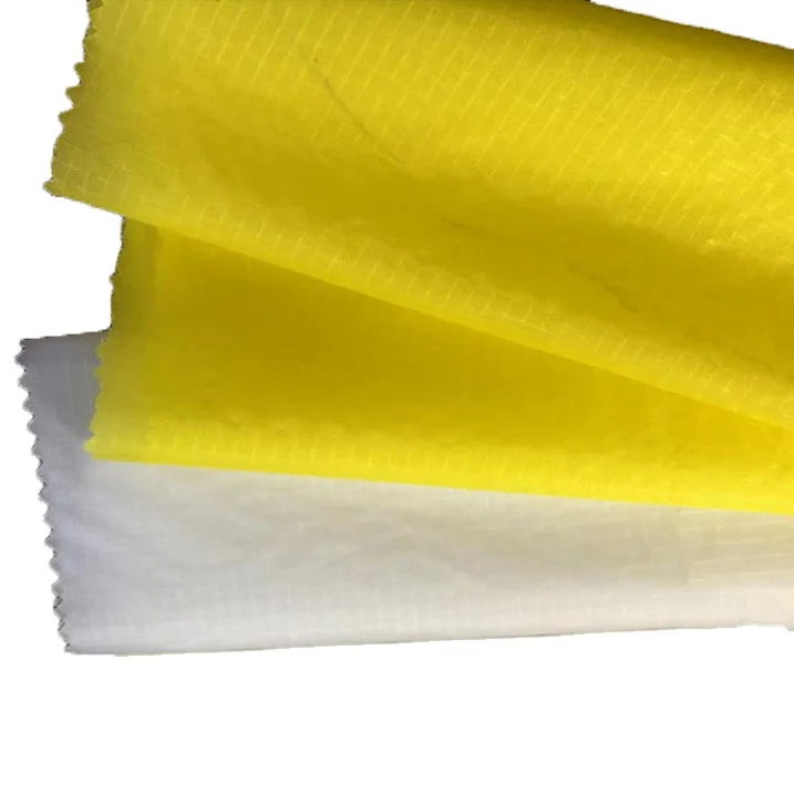 30D Double Sides Silicone Oil Coating 300T 4mm Grid 43gsm N66 Ripstop Nylon Taffeta Fabric For Glider Terjun Payung Parachute