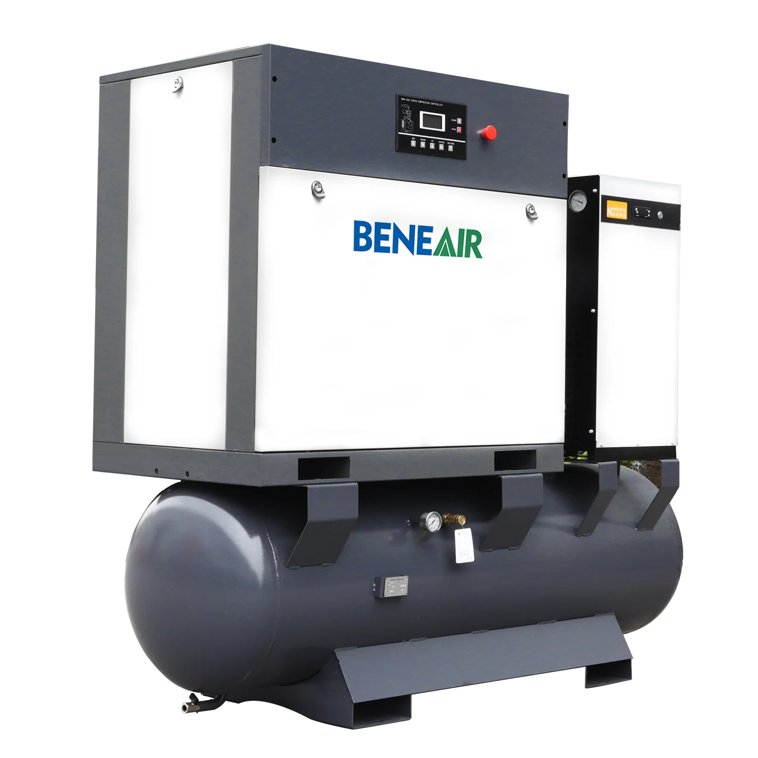 Soundproof 15 bar 16 bar 3 in 1 Rotary Screw Air Compressors with Air Dryer For Fiber Laser Cutting Machine