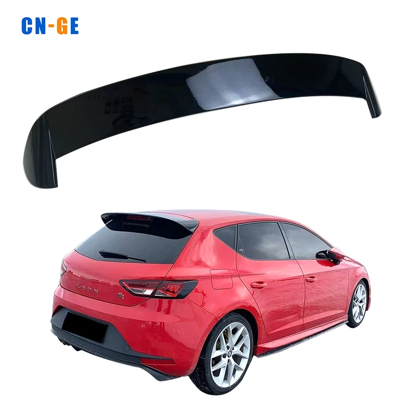 Пластиковый АБС-пластик глянцевый черный и углеродное волокно вид заднего багажника заднее крыло спойлер удлинитель для Seat Leon Mk3/3 5 2013-2020