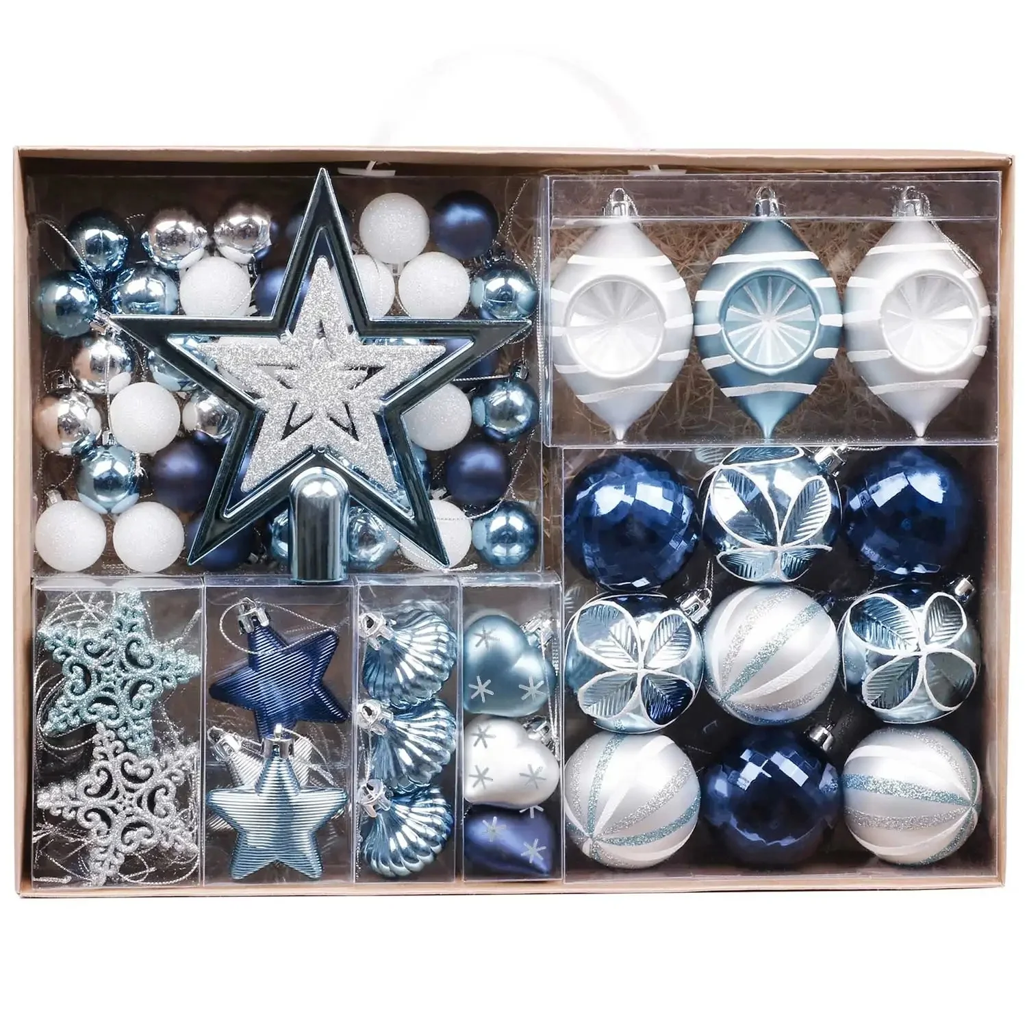 Luxury DIY Bulk Bauble Item Accessories Christmas Decoration Products Gifts Plastic Ball Ornaments
