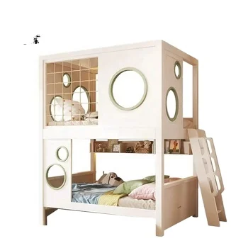 Bedroom Furniture Children Bed Wood Storage Bunk Beds With Stair Cabinet and Slide for Kids Solid Wood Bedroom Sets Loft Bed