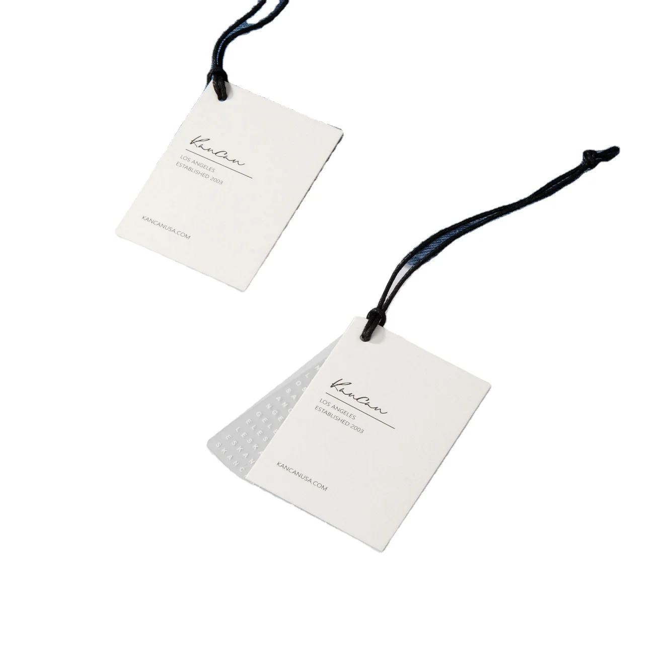 wholesale cheaper Garment Tags Print Your Logo Price Tag Labels for clothes  Custom jean brand hang tag