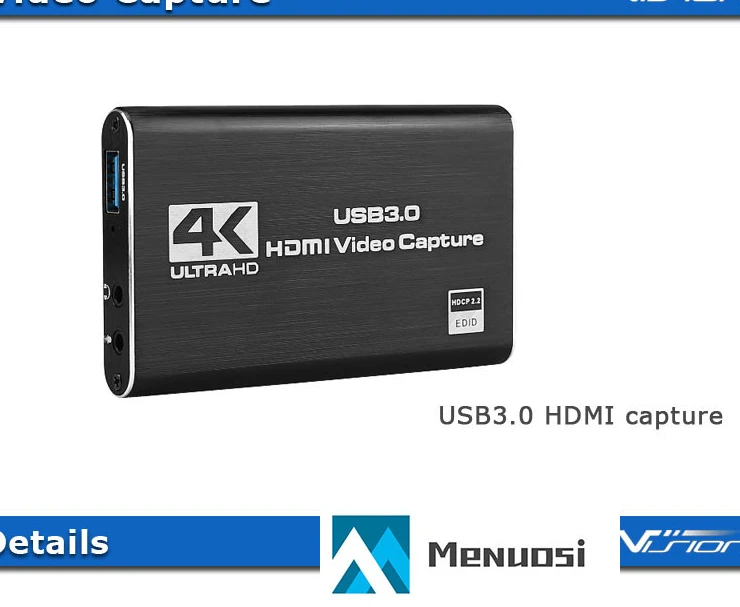 HD MI к USB3.0 видеозахвата адаптер 4K 1080P ключ карты для