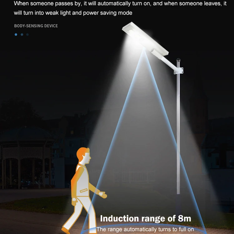 HUAPAI Hot Selling Wall IP65 Strong Waterproof Fearless Residential 100 200 300 400 500 W All In One Solar Street Lights