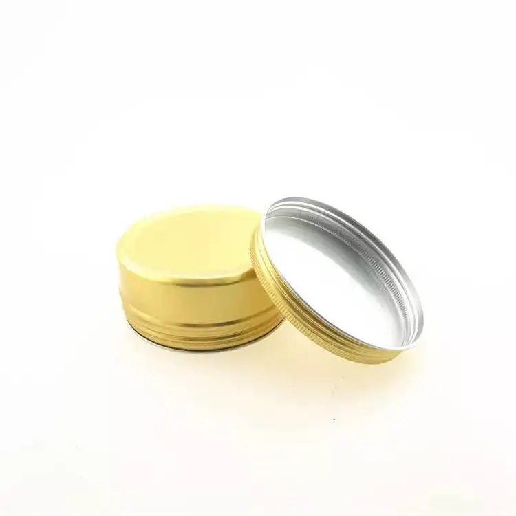 Gold silver tin cans aluminum metal tin with screw caps round shape tin