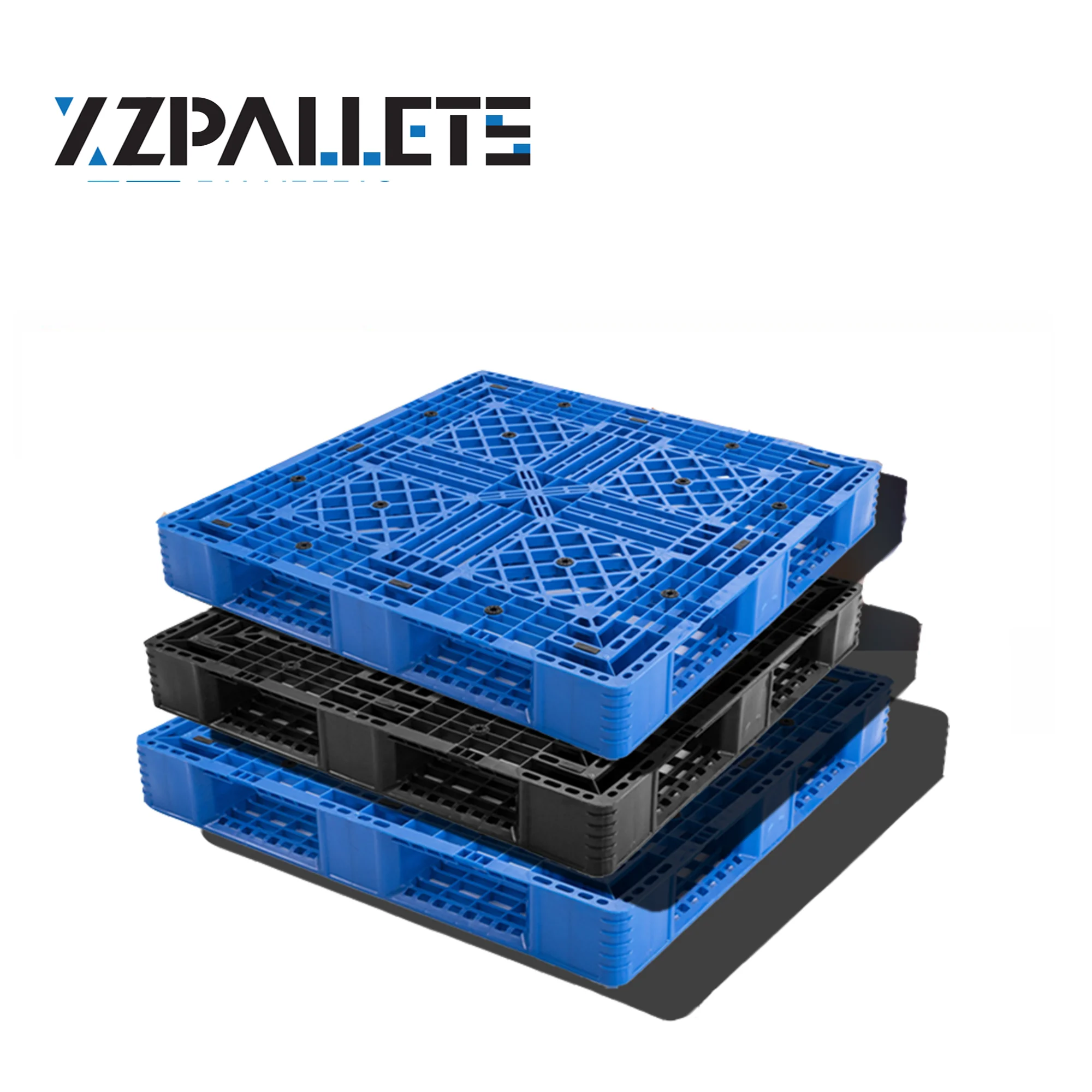 Wholesale 44x44 Plastic Pallet 1100x1100 Black Hdpe Stackable Industrial One Way Export Pallet Plastic with Best Price