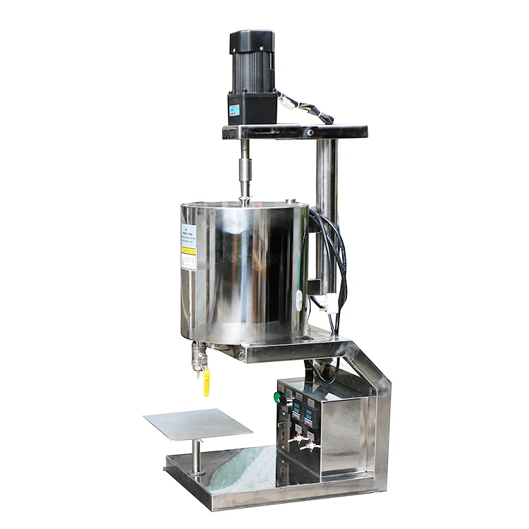 OEM  factory production of 20L/50L deskpot semi-automatic lipstick production equipment heating mixer lipstick filling machine