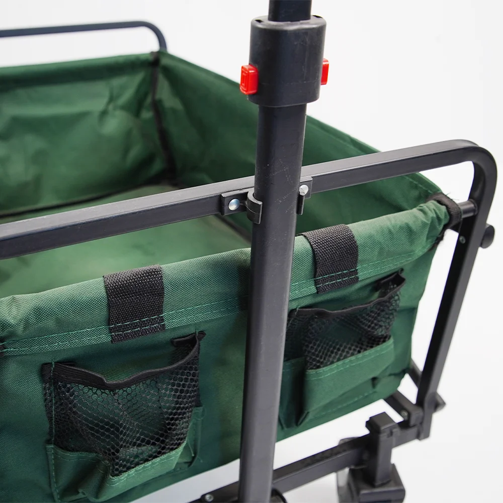 Foldable Collapsible Folding Outdoor Utility Wagon with Big All-Terrain Beach Wheels